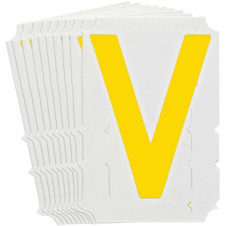 Brady Quik-Align 5150 Series Polyester 4 in Lbl Legend: V Yellow 10PK 5150P-V